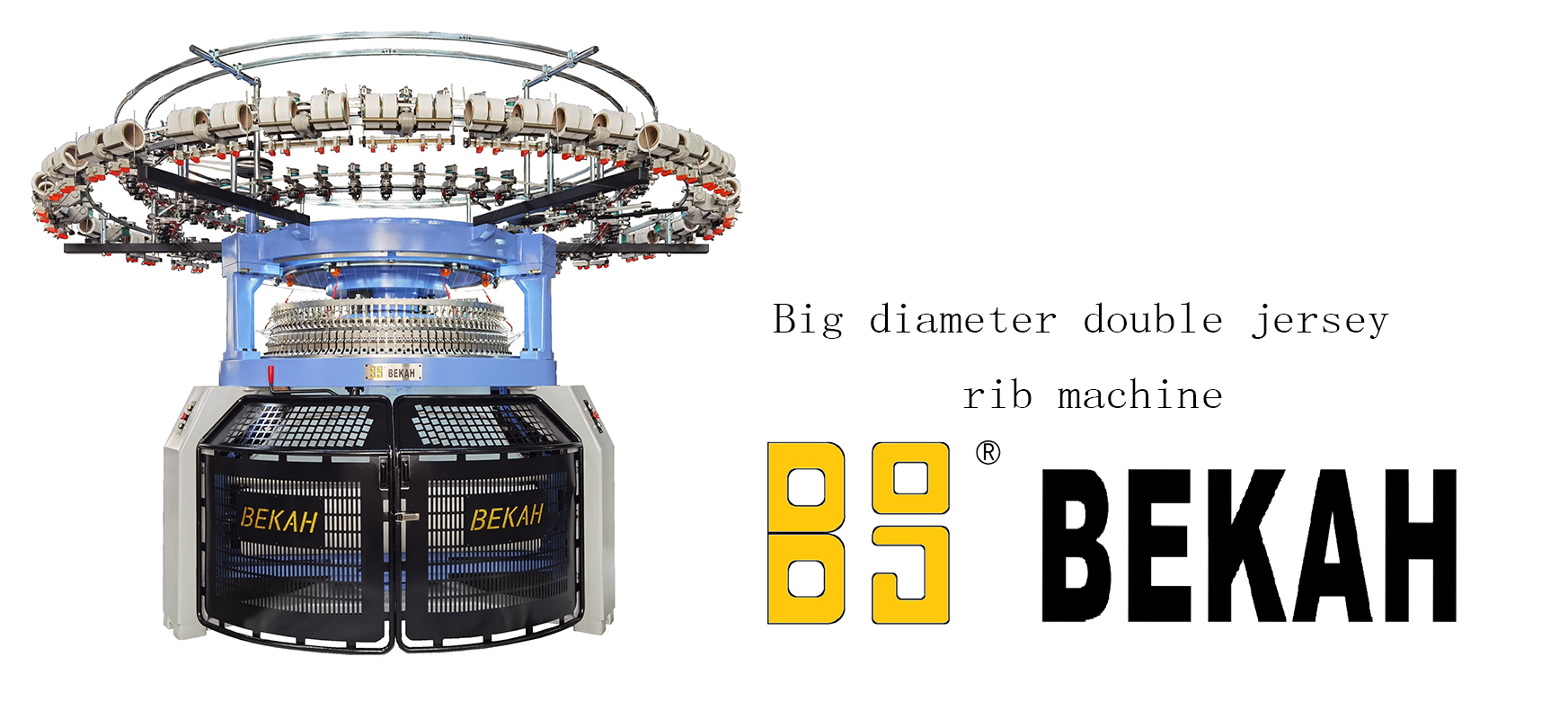 Big diameter double jersey rib machine