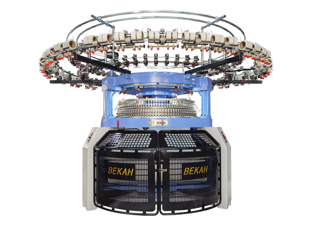 Big diameter double jersey rib machine